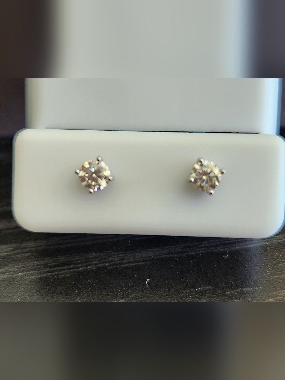 Classic Ultra Shine Moissanite Mini Stone Stud Earrings